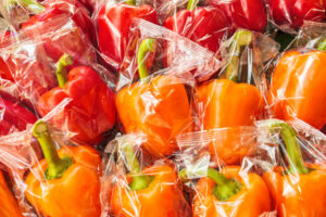 Plastic Wrapped Peppers